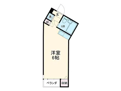 サンライズ相生(ワンルーム/2階)の間取り写真