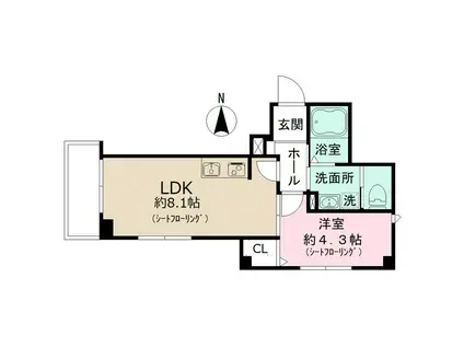 メゾン ド ヒカリ(1LDK/3階)の間取り写真