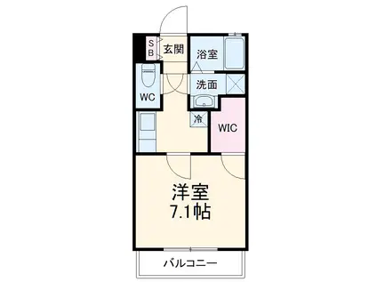 メディオ西白井(1K/2階)の間取り写真