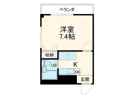 ひまわり館(1K/3階)の間取り写真