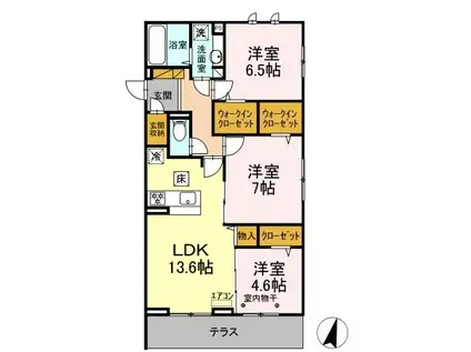 グレイス(3LDK/2階)の間取り写真