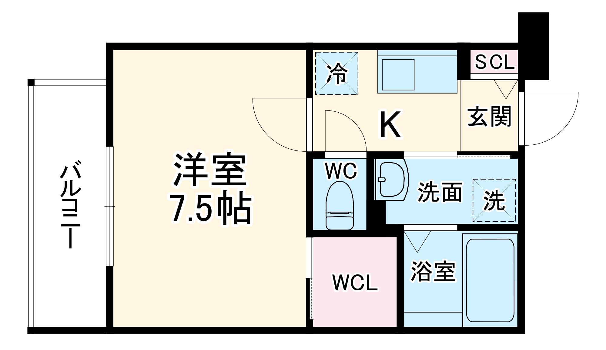 REGIES柴原阪大前2(1K/3階)の間取り写真