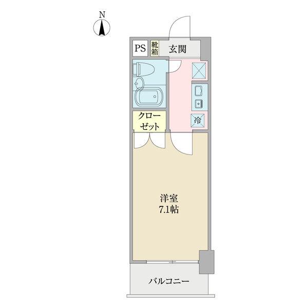 ラ・エスペランサ 2番館(1K/5階)の間取り写真