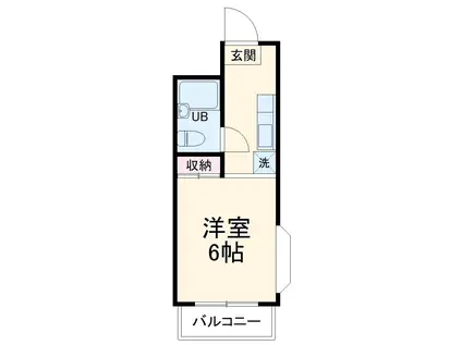 高峰コーポ(1K/1階)の間取り写真