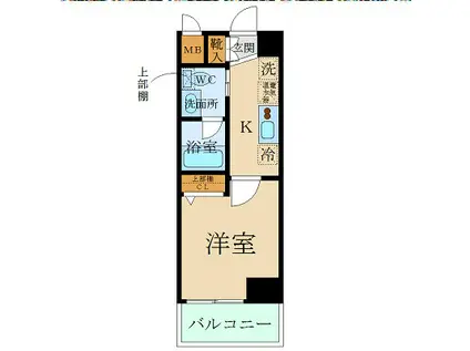 エルフラット大宮アヴィニティ-(1K/1階)の間取り写真