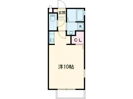 メゾン・ド・サンシャインⅢ(1K/2階)の間取り写真