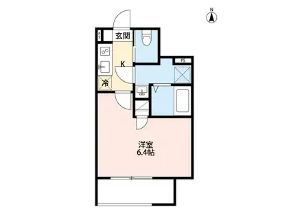 CRESTMOOR 千住大橋(1K/1階)の間取り写真