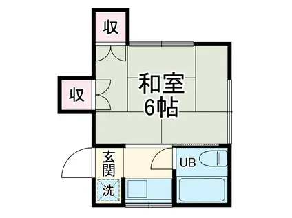 コーポ山宗(1K/2階)の間取り写真