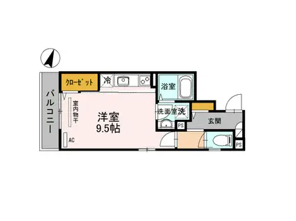 MAISONDESUD(ワンルーム/2階)の間取り写真