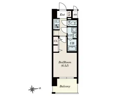 CREST TAPP 平安通(1K/10階)の間取り写真