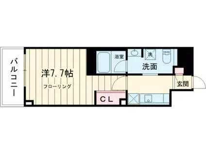 ステージグランデ平和台(1K/1階)の間取り写真