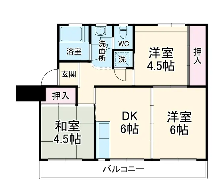 根貝戸団地9号棟 4階階 間取り
