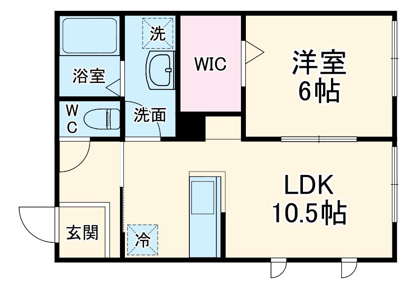MODERNO(1LDK/1階)の間取り写真