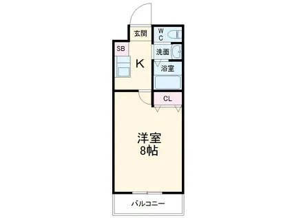 KATO・マンション(1K/1階)の間取り写真
