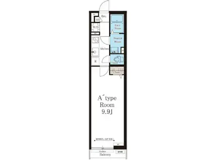 リブリ・北方町(1K/2階)の間取り写真