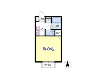 サートンハイツ(1K/2階)の間取り写真