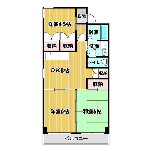 グランシャリオ89(3DK/3階)の間取り写真