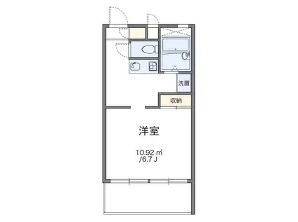 レオパレスプレシオE(1K/1階)の間取り写真