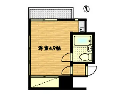 志摩ハイツ(ワンルーム/2階)の間取り写真