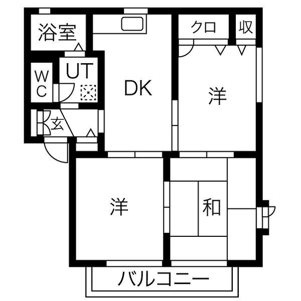 フローレンス(3DK/1階)の間取り写真