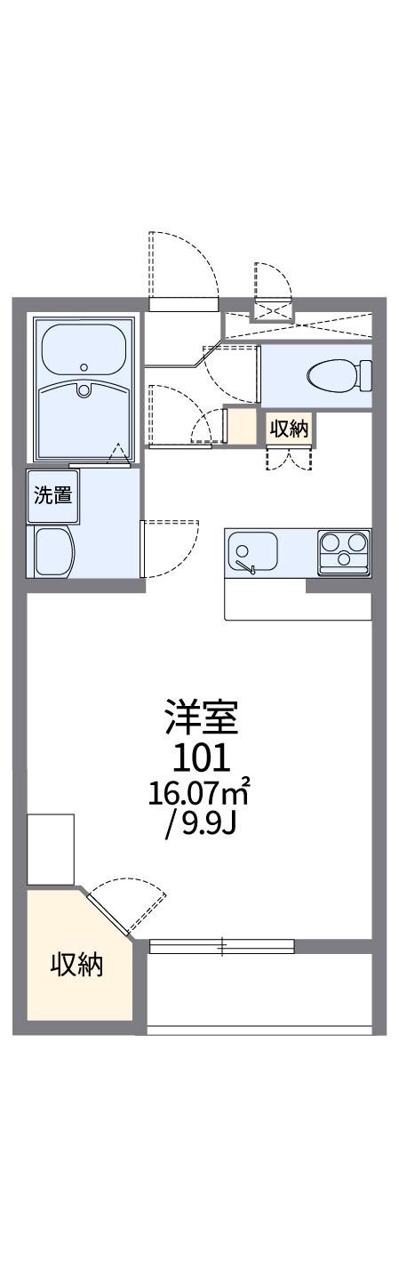 レオパレスリリー(1K/2階)の間取り写真