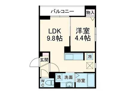 ファンウェーブ湘南藤沢(1LDK/3階)の間取り写真