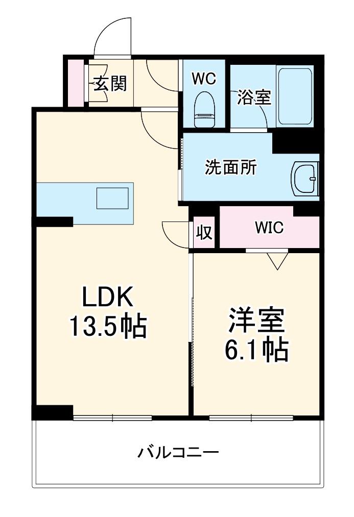 シャーメゾン駅南(1LDK/2階)の間取り写真