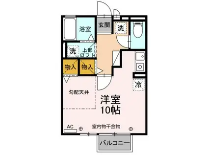 セジュール本町(ワンルーム/2階)の間取り写真