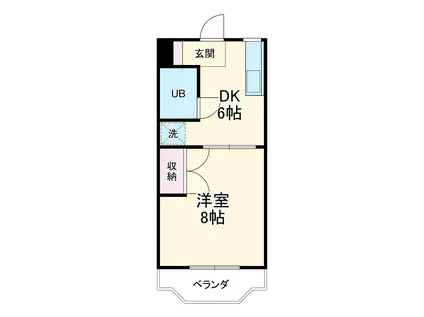 マンションアリア(1K/3階)の間取り写真