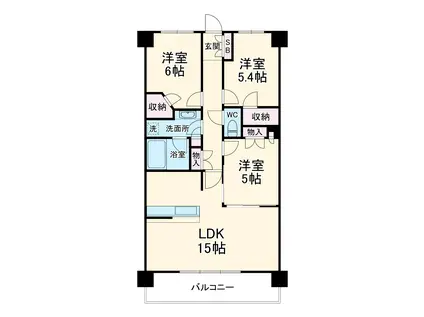 プレミスト南柏(3LDK/3階)の間取り写真