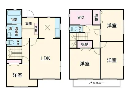 東海道本線 西焼津駅 徒歩64分 2階建 築18年(4LDK)の間取り写真