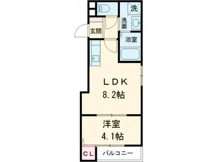 LA MAISON和白東(1LDK/2階)の間取り写真
