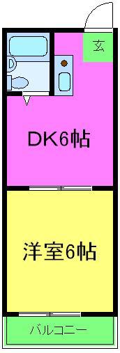 レジデンスろうあんどろう(1DK/4階)の間取り写真