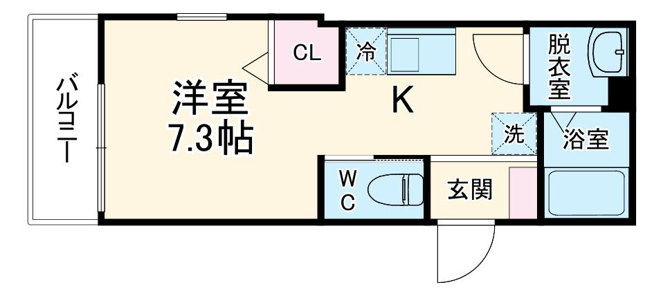 ヴィラセゾン船橋本町Ⅱ(ワンルーム/2階)の間取り写真