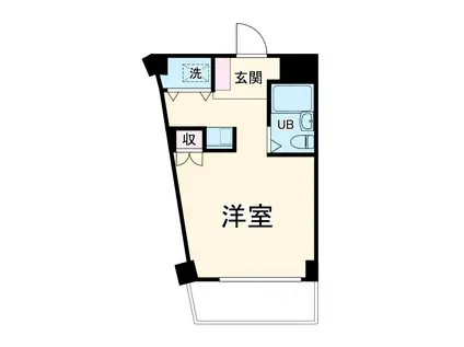 ダイアパレス三ツ沢公園東館(ワンルーム/3階)の間取り写真