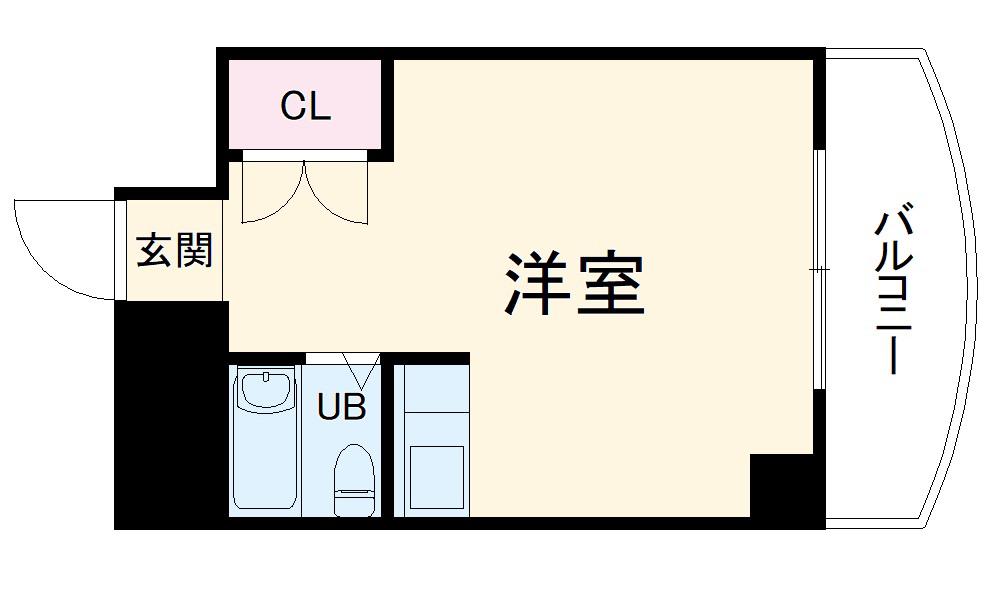 日興パレス伊勢佐木町北(ワンルーム/2階)の間取り写真