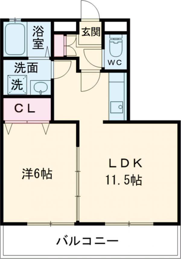 プランドール(1LDK/3階)の間取り写真