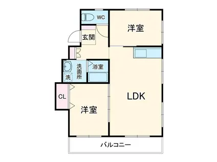 カーサSK(2LDK/3階)の間取り写真