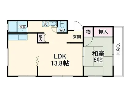 トキワハイツ(1LDK/1階)の間取り写真