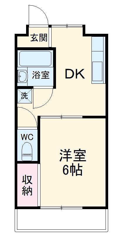 アメニティセゾン菊川(1DK/3階)の間取り写真