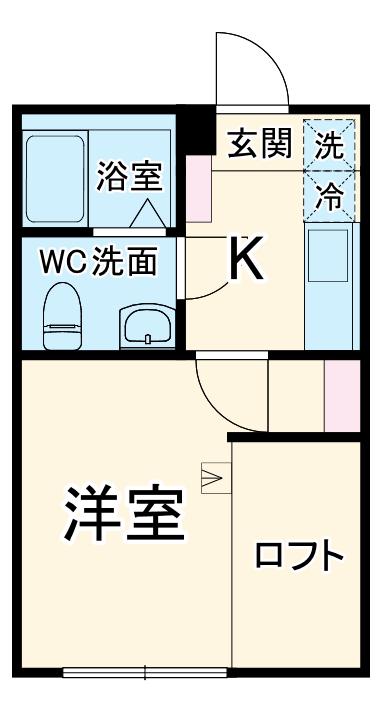 KLEIS北上尾Ⅳ(1K/1階)の間取り写真