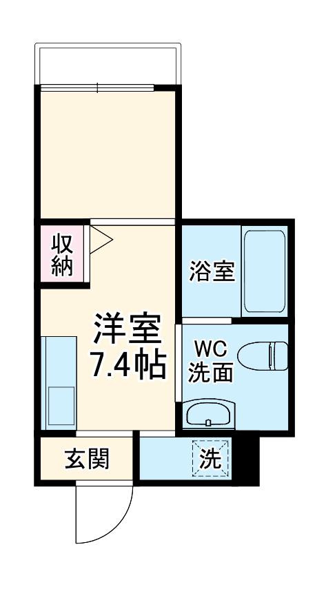 アプレパークス百合ヶ丘(ワンルーム/4階)の間取り写真