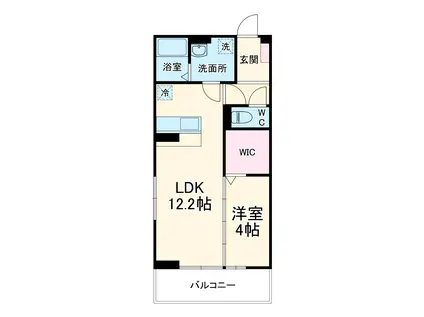 メゾンラフィ—ネ(1LDK/1階)の間取り写真