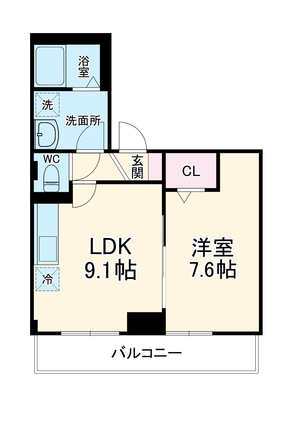 MS BUILDING(1LDK/5階)の間取り写真