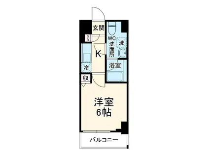 メインステージ川口ウエスト(1K/7階)の間取り写真