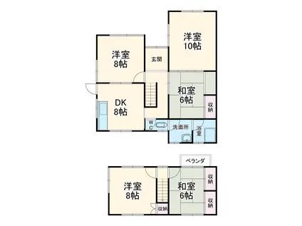 樽見鉄道 北方真桑駅 徒歩45分 2階建 築45年(5DK)の間取り写真