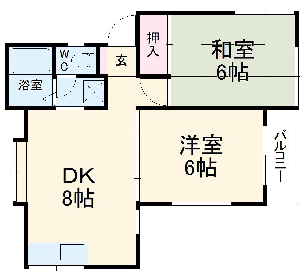 ソファレマリーナ(2LDK/2階)の間取り写真
