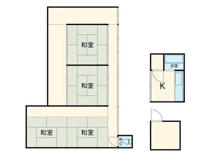 名鉄名古屋本線 須ケ口駅 徒歩6分 1階建 築50年(5DK)の間取り写真