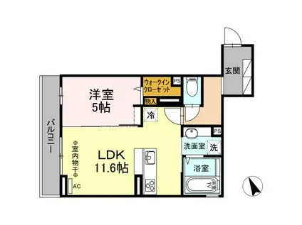 アヴニール(1LDK/3階)の間取り写真