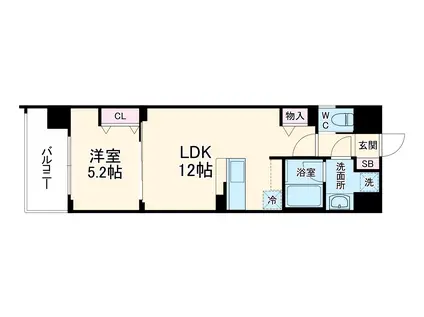 ベラジオ雅び京都三条通(1LDK/2階)の間取り写真